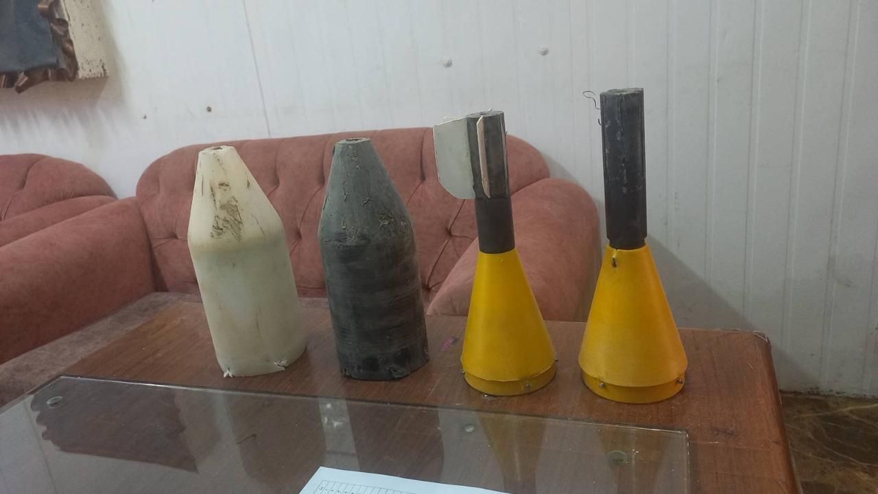 المقذوفان اللذات تم ضبطهما (الجيش الأردني)