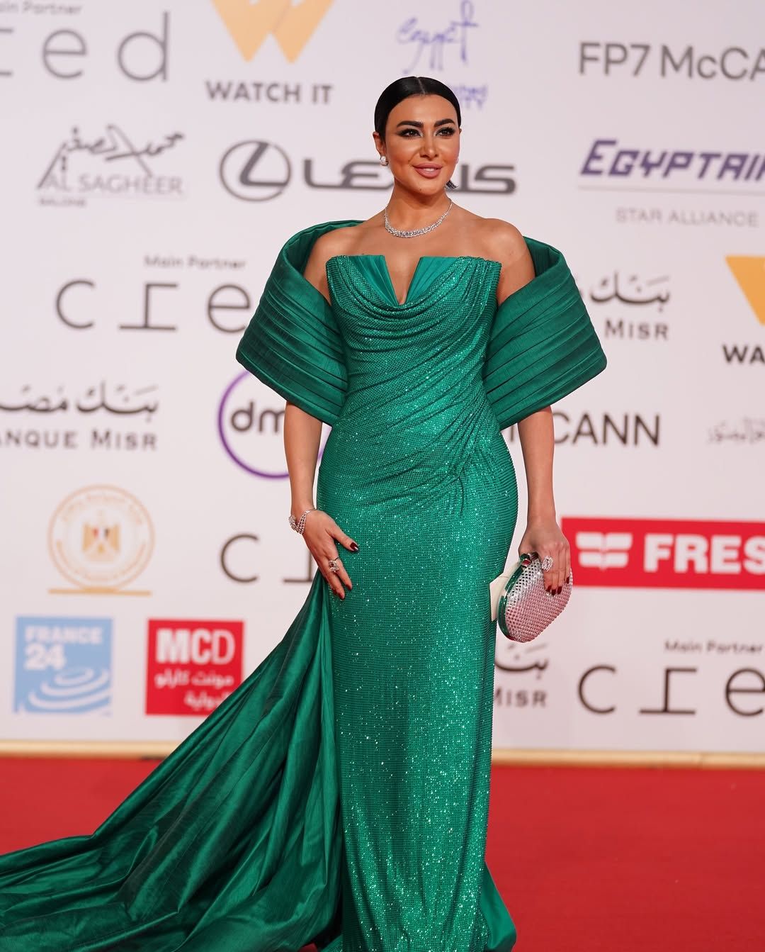 مريهان حسين في افتتاح مهرجان القاهرة السينمائي الدولي الـ 46 (انستغرام)