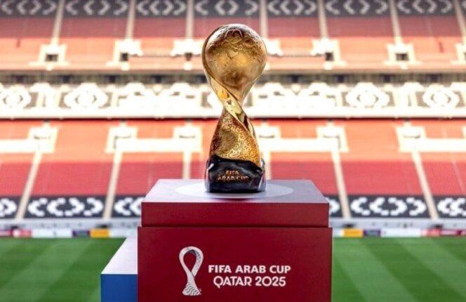 كأس العرب 2025… عرض الدرع أمام الجماهير في قطر كأس العرب 2025… عرض الدرع أمام الجماهير في قطر
