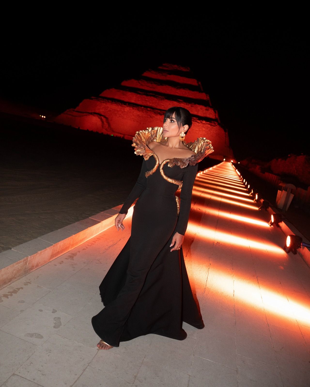 مهيرة عبد العزيز بتصميم فؤاد سركيس (إنستغرام)