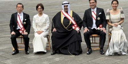 إمبراطور اليابان يقلد سمو الشيخ ناصر المحمد "الوشاح الأكبر لوسام الشمس المشرقة" - المصدر 24