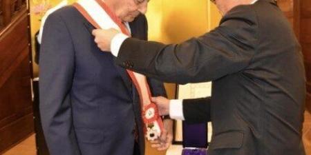 اليابان تكرم أبو الغيط بوسام الشمس المشرقة الوشاح الأكبرا - المصدر 24