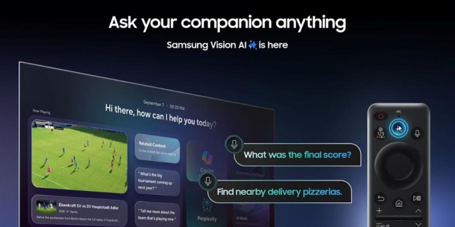 سامسونج تطلق Vision AI Companion.. منصة ذكاء اصطناعي لأجهزة التلفاز المنزلية - المصدر 24