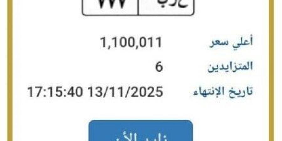 سعر ها تخطى مليون جنيه.. مزايدة نارية على لوحة سيارة مميزة| اعرف الخطوات - المصدر 24