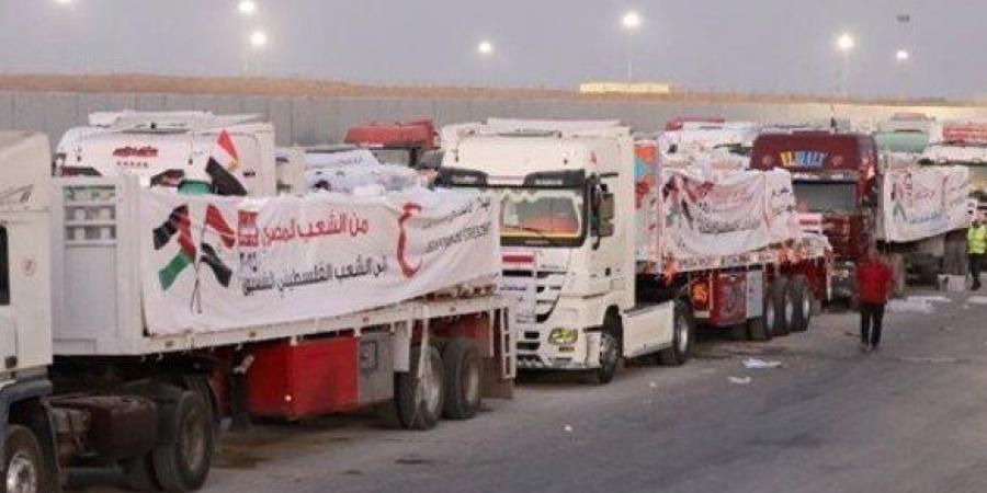 قافلة «زاد العزة» الـ 73 تدخل إلى الفلسطينيين في قطاع غزة - المصدر 24