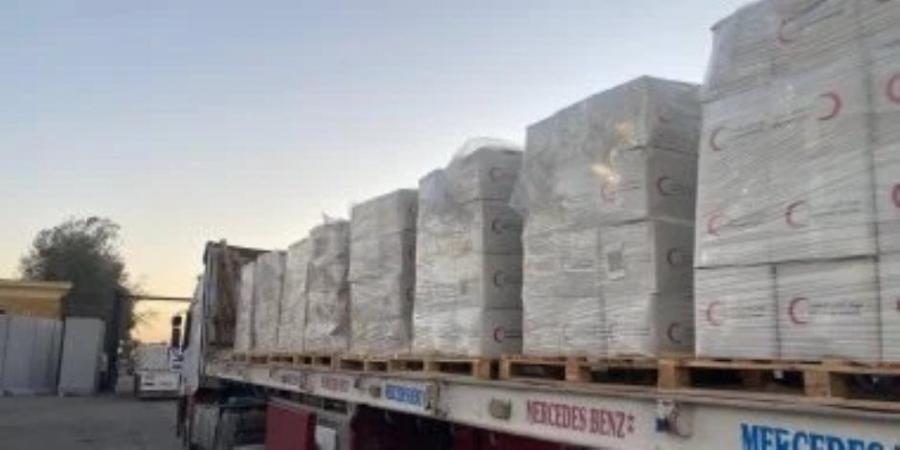 قافلة زاد العزة الـ74 تدخل قطاع غزة عبر ميناء رفح - المصدر 24