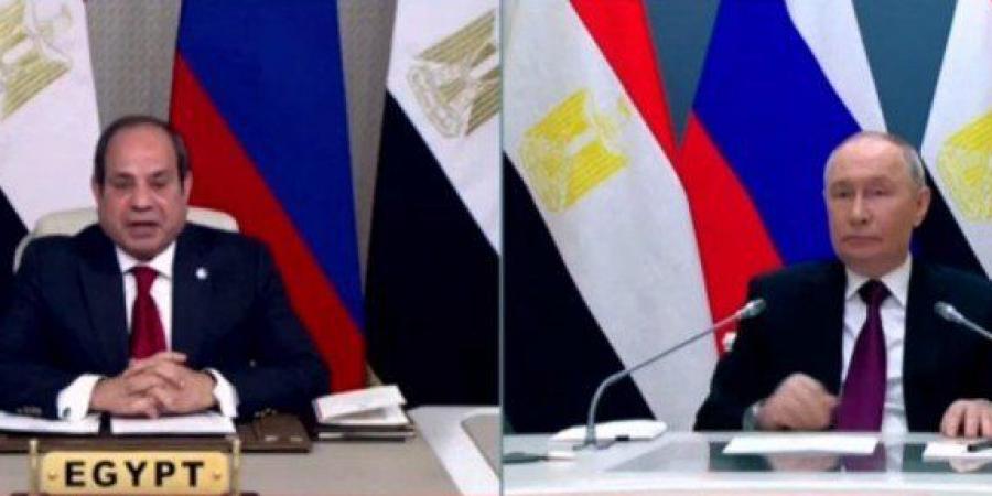 الرئيسان السيسي وبوتين يشهدان تدشين وضع هيكل الاحتواء لمفاعل الوحدة الأولى بمحطة الضبعة النووية - المصدر 24