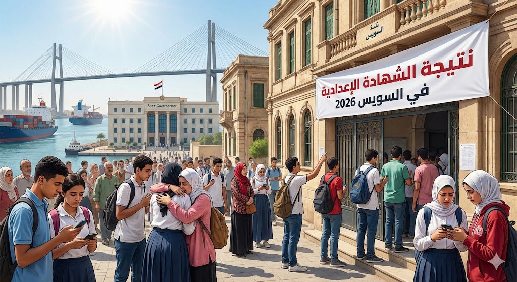 موعد إعلان نتيجة الشهادة الإعدادية 2026 في محافظة السويس الترم الأول.. رابط الاستعلام وتوزيع الدرجات كاملًا