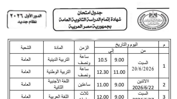 حقيقة جدول امتحانات الثانوية العامة 2026 في مصر.. التعليم تحسم الجدل وتحذر من الشائعات المتداولة على فيسبوك وموعد الإعلان الرسمي يقترب