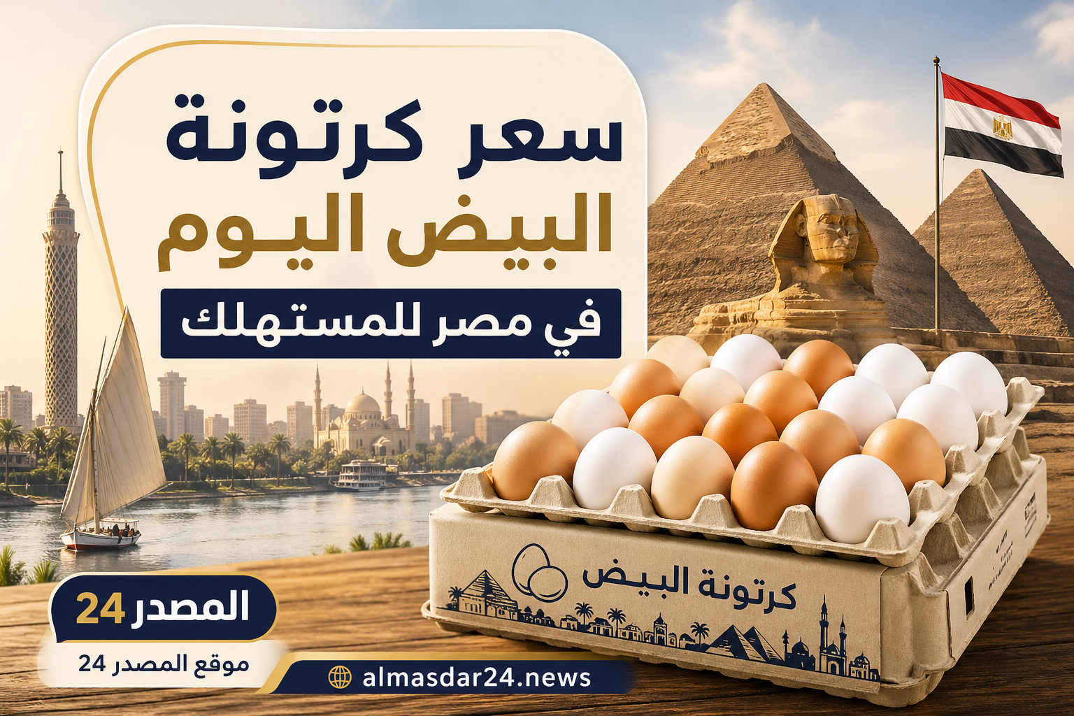 أسعار البيض اليوم الثلاثاء 28 أبريل 2026 في مصر.. استقرار ملحوظ وكرتونة البيض الأبيض تسجل 105 جنيهات للمستهلك وتحركات جديدة في بورصة الدواجن
