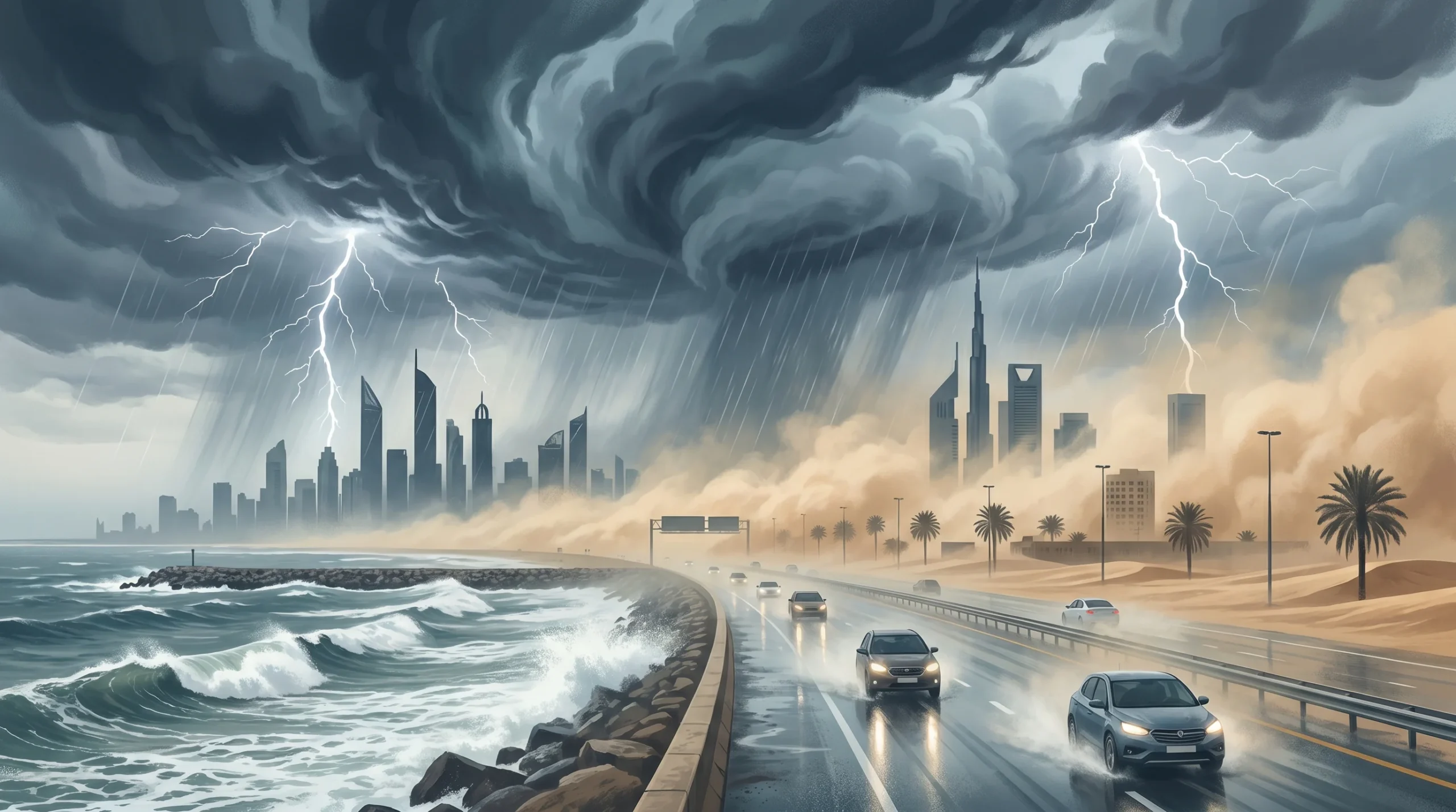 تحذير عاجل من الأرصاد السعودية.. حالة الطقس الأربعاء 22 أبريل 2026 أمطار رعدية غزيرة تضرب الرياض والشرقية والقصيم وحائل ورياح مثيرة للغبار مع توقعات السيول