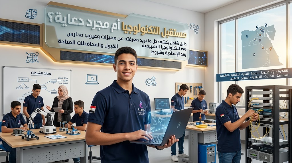 مستقبل التكنولوجيا أم مجرد دعاية؟.. دليل شامل يكشف كل ما تريد معرفته عن مميزات وعيوب مدارس we للتكنولوجيا التطبيقية بعد الإعدادية وشروط القبول والمحافظات المتاحة