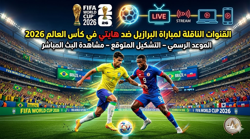 القنوات الناقلة لمباراة البرازيل ضد هايتي في كأس العالم 2026.. الموعد الرسمي والتشكيل المتوقع وكيفية مشاهدة اللقاء بث مباشر عبر الإنترنت