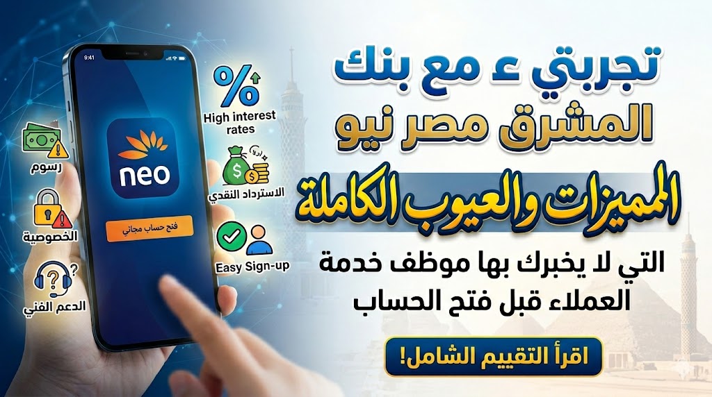 تجربتي مع بنك المشرق مصر نيو المميزات والعيوب الكاملة التي لا يخبرك بها موظف خدمة العملاء قبل فتح الحساب