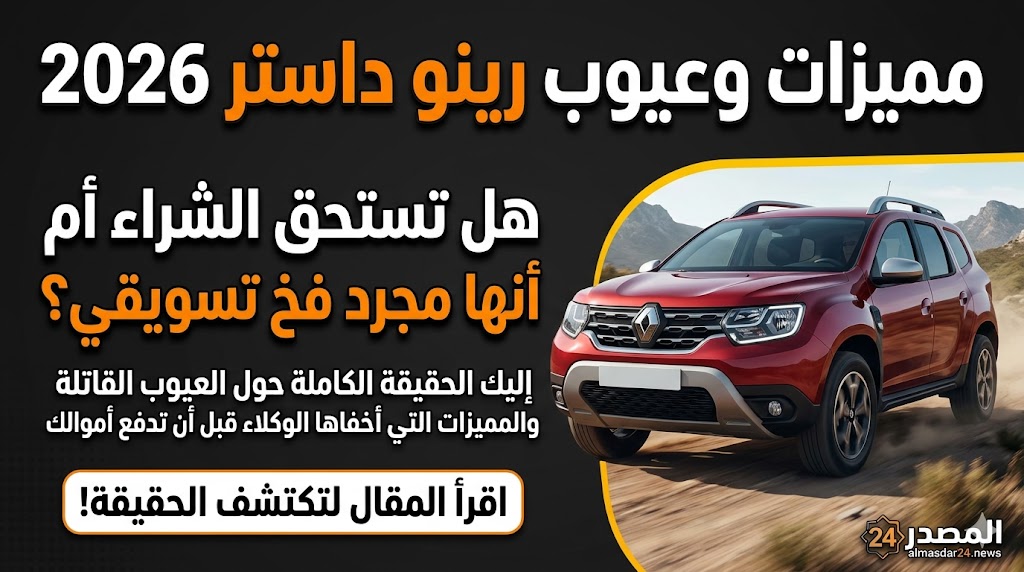 مميزات وعيوب رينو داستر 2026.. هل تستحق رينو داستر 2026 الشراء أم أنها مجرد فخ تسويقي؟ إليك الحقيقة الكاملة حول العيوب القاتلة والمميزات التي أخفاها الوكلاء قبل أن تدفع أموالك