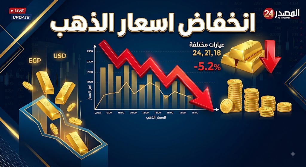 انخفاض كبير فى سعر الذهب اليوم الخميس فى مصر